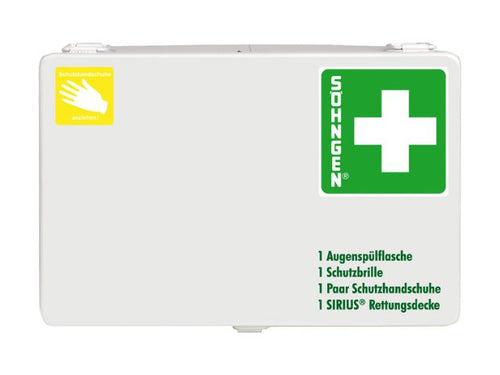Imagen del botiquín de primeros auxilios para complementos adicionales de Söhngen de acero y color blanco