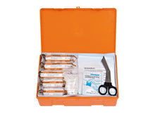 Carregar imagem no visualizador da galeria, Imagen del botiquín de primeros auxilios para vehículos naranja abierto