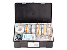 Carregar imagem no visualizador da galeria, Imagen del botiquín de primeros auxilios para vehículos negro abierto