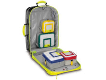 Charger l'image dans la galerie, Imagen de la mochila de emergencia Wasserkuppe L amarilla de PAX abierta dos lados