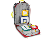 Charger l'image dans la galerie, Imagen de la mochila de emergencia Wasserkuppe L roja de PAX abierta dos lados