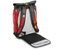 Carregar imagem no visualizador da galeria, Imagen de la mochila Roller de PAX negra trasera abierta