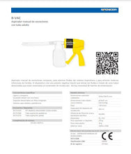 Charger l'image dans la galerie, Imagen de la ficha técnica del aspirador de secreciones B-Vac