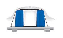 Cargar imagen en el visor de la galería, Imagen de cómo se sitúa el inmovilizador de cabeza con cierre compacto en la camilla de rescate o tablero espinal