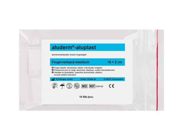 Imagen del apósito para dedos 10 unidades 18x2 cm elástico Aluderm Aluplast de Söhngen