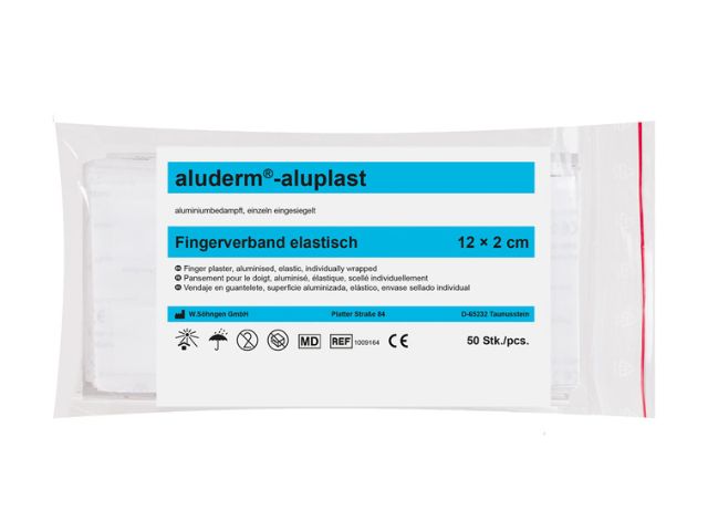 Imagen del apósito para dedos Aluderm Aluplast 12x2 cm de 50 unidadesde Söhngen