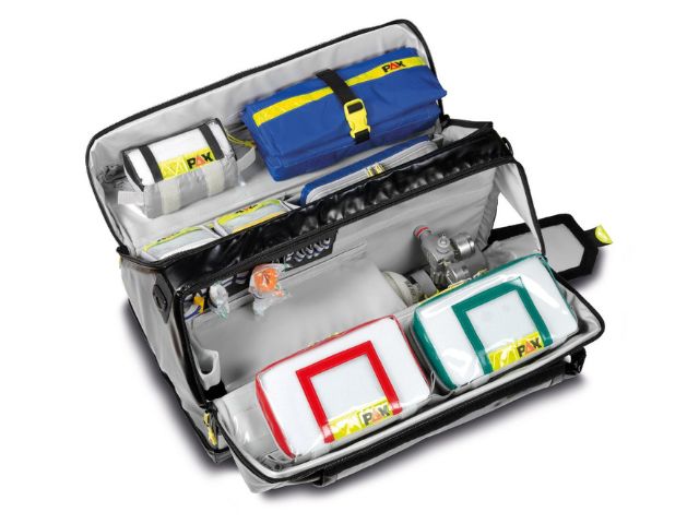 Imagen de la bolsa de emergencia profesional GP abierta