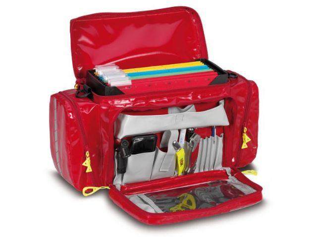 Imagen de la bolsa de emergencias para operaciones de rescate de PAX abierta