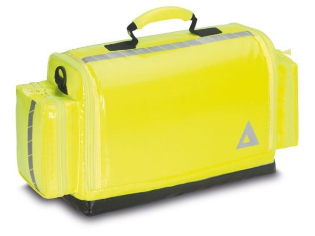 Imagen de la bolsa de emergencia pediátrica amarilla de PAX parte trasera
