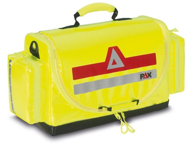 Imagen de la bolsa de emergencia pediátrica de PAX color amarillo