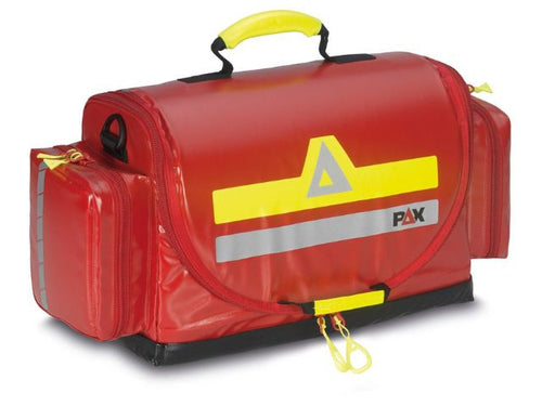 Imagen de la bolsa de emergencia pediátrica de PAX color rojo