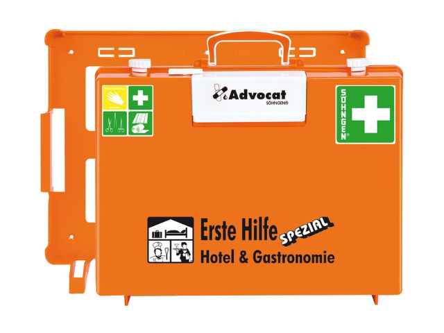 Imagen del botiquín de primeros auxilios Advocat para restaurante y hoteles