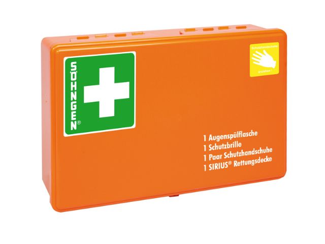 Imagen del botiquín de primeros auxilios para complementos adicionales de Söhngen de plástico y color naranja