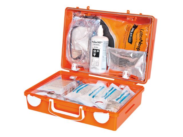 Imagen del botiquín de primeros auxilios para vehículos SN-CD equipado y completo 