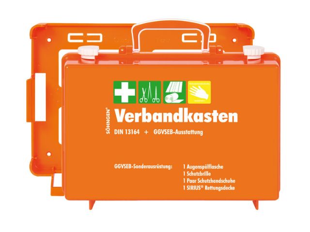 Imagen del botiquín de primeros auxilios para vehículos SN-CD equipado y completo