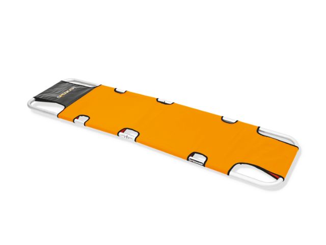 Camilla plegable Spencer 250 naranja plegable en longitud
