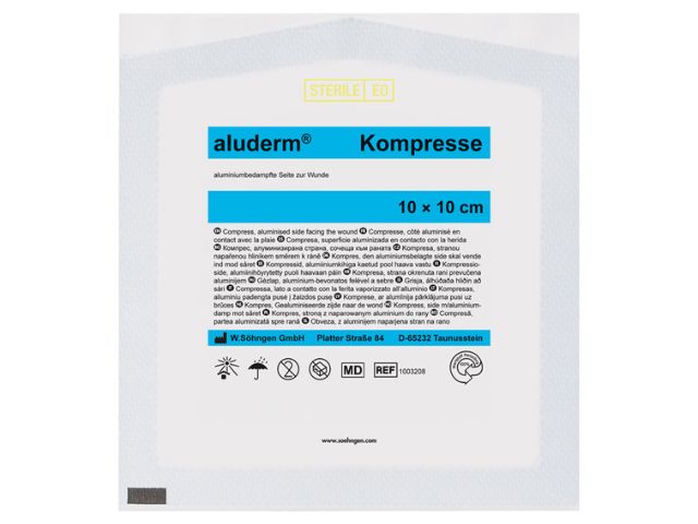 Imagen de la compresa Aluderm de Söhngen de 10x10 cm