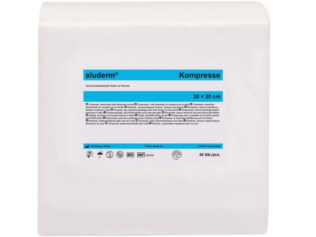 Imagen de la compresa Aluderm de Söhngen de 20x20 cm