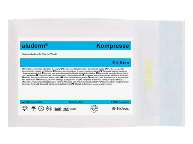 Imagen de la compresa Aluderm de Söhngen de 5x5 cm