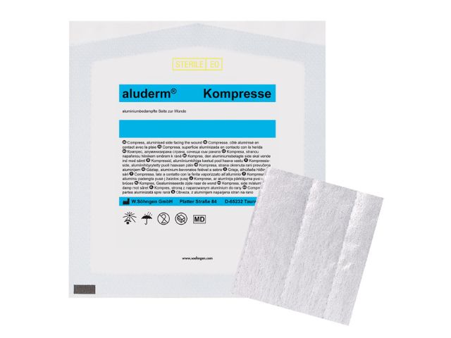 Imagen de la compresa Aluderm de Söhngen de 7,5x7,5 cm