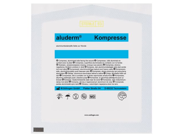 Imagen de la compresa Aluderm de Söhngen de 7,5x7,5 cm