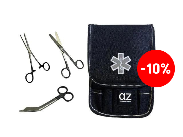 Imagen de la funda bravo con tijera cortaropa, tijera lipster, pinza con 20% de descuento