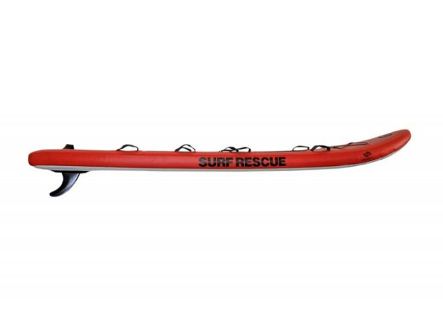 Imagen de Tabla de rescate hinchable roja y blanca Lifeguard Pro