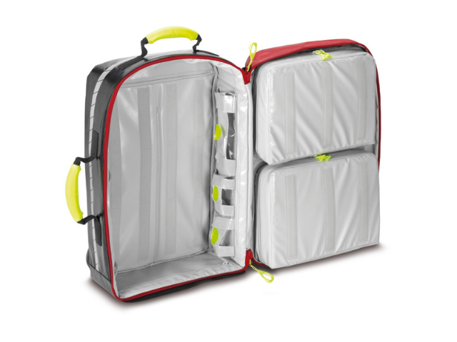 Imagen de la mochila de emergencias Berlín de PAX abierta completamente