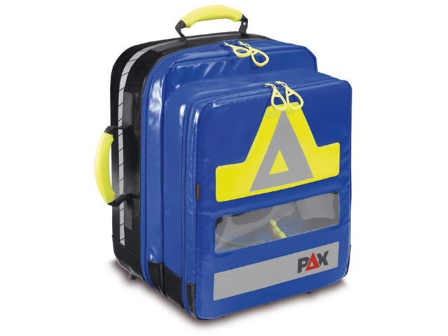 Imagen de la mochila de emergencia para paramédico Feldberg DEA azul de PAX