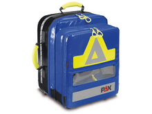 Charger l&#39;image dans la galerie, Imagen de la mochila de emergencia para paramédico Feldberg DEA azul de PAX
