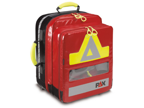 Imagen de la mochila de emergencia para paramédico Feldberg DEA roja de PAX