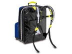 Imagen de la mochila de emergencia Wasserkuppe DEA L azul de PAX parte trasera
