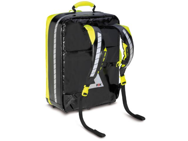 Imagen de la mochila de emergencia Wasserkuppe L amarilla de PAX parte trasera