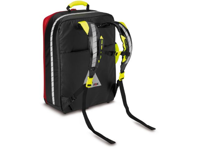Imagen de la mochila de emergencia Wasserkuppe L roja RIT de PAX parte trasera