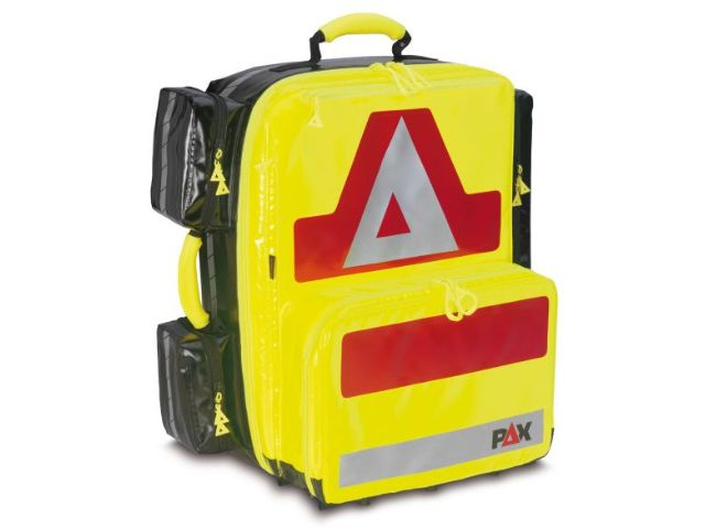 Imagen de la mochila de emergencia Wasserkuppe L-ST-FT de PAX amarilla