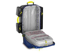 Imagen de la mochila de emergencia Wasserkuppe L-ST-FT de PAX azul abierta vacía