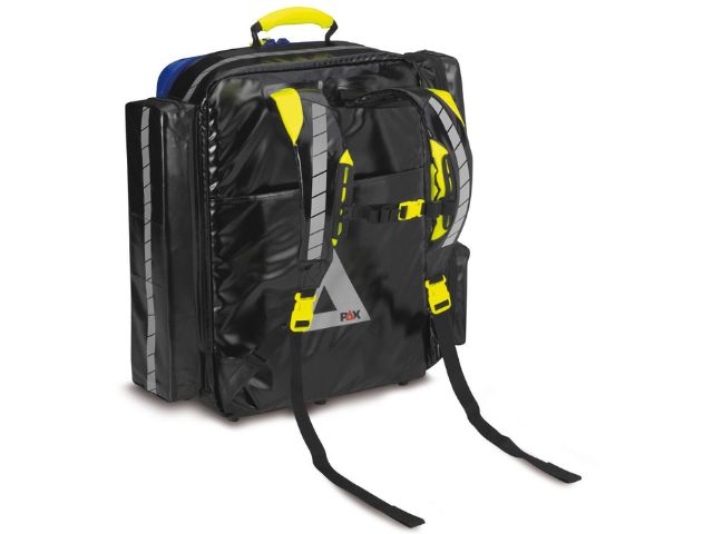 Imagen de la mochila de emergencia Wasserkuppe L-ST azul de PAX parte trasera