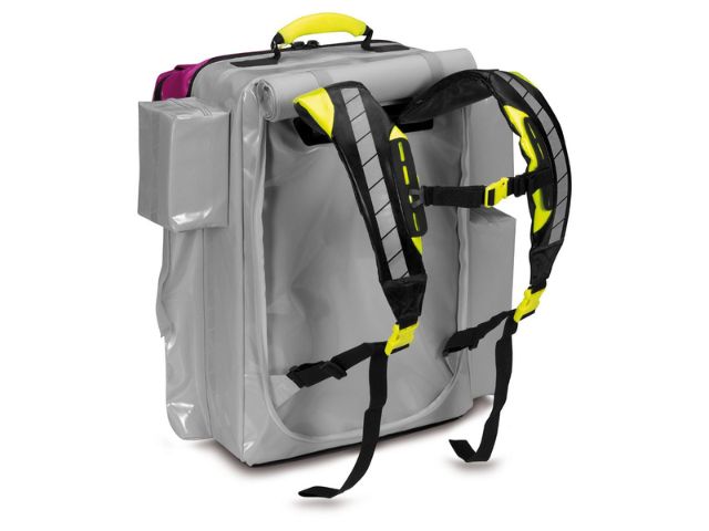 Imagen de la mochila de emergencia Aftercare de PAX con los tirantes de transporte