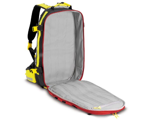 Imagen de la mochila para rescate de montaña Patrouilleur de PAX abierta completamente