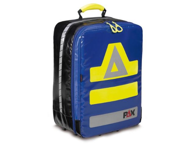 Imagen de la mochila de emergencia grande y compacta Rapid Response azul de PAX