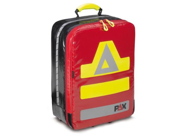 Imagen de la mochila de emergencia grande y compacta Rapid Response roja de PAX