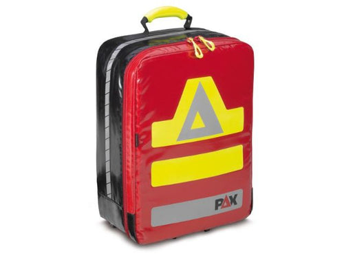 Imagen de la mochila de emergencia grande y compacta Rapid Response roja de PAX