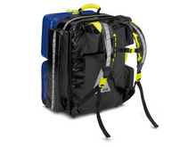 Cargar imagen en el visor de la galería, Imagen de la mochila de emergencia imantada Wasserkuppe L-ST-FT2 de PAX azul parte trasera
