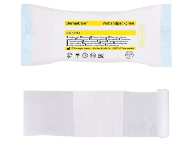 Imagen del paquete de vendas con compresa Dermacare talla M de Söhngen