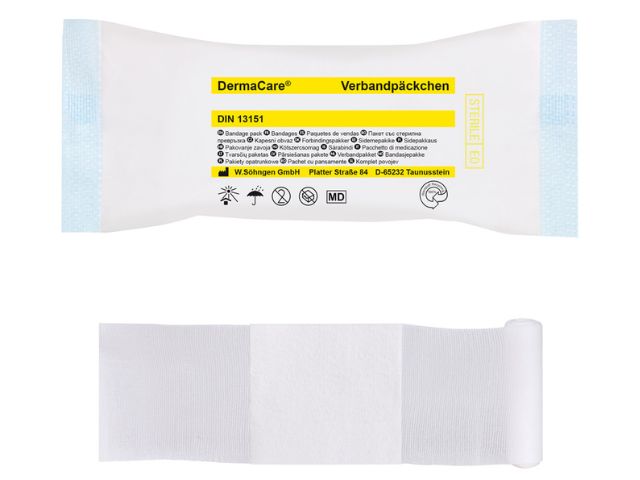 Imagen del paquete de vendas con compresa Dermacare talla S de Söhngen