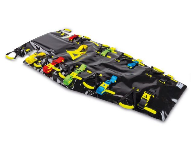 Imagen del colchón de vacío Ergo Mat de PAX parte trasera correas recogidas