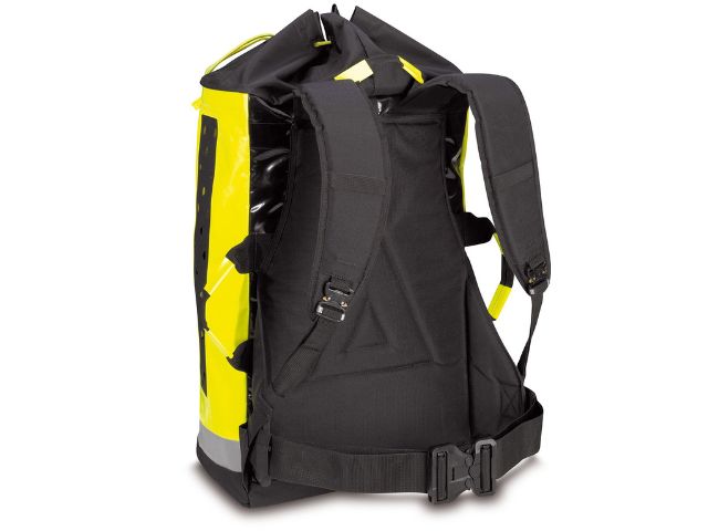 Imagen de la mochila portacuerdas de rescate en altura de PAX parte trasera