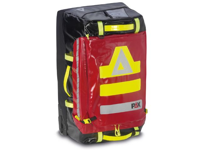 Imagen del trolley táctico para viaje de PAX color rojo