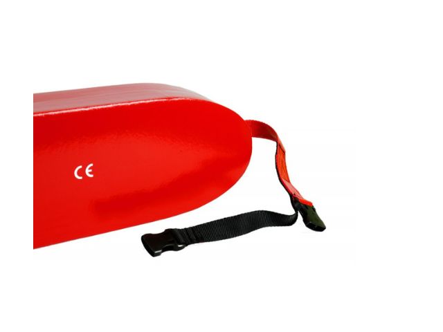 Tubo de rescate largo rojo Lifeguard Pro (clip metálico)