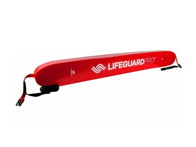 Tubo de rescate largo rojo Lifeguard Pro (clip metálico)